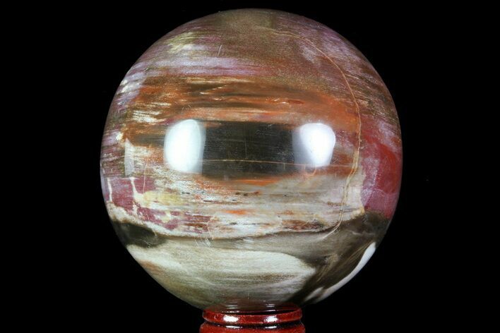 Colorful Petrified Wood Sphere - Madagascar #71403